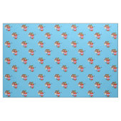 Western-Rodeo-Clown im Fass und in Stier-Cartoon Stoff (Fat Quarter (45,7 x 55,9 cm))