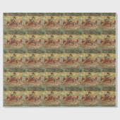Western Rodeo Country Reiten Textur Muster Geschenkpapier (Flach)