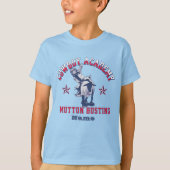 Western Rodeo Cowboy Academy Mutton Busting Custom T-Shirt (Vorderseite)