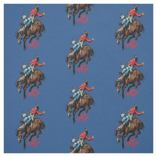 Western Rodeo Cowboy Bareback Bronc Reitsport Stoff (Muster)