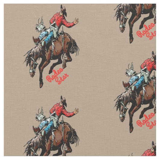 Western Rodeo Cowboy Bareback Bronc Reitsport Stoff (Nahaufnahme)