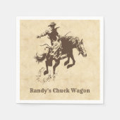 Western Rodeo Cowboy Benutzername Serviette (Vorderseite)
