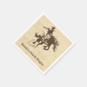 Western Rodeo Cowboy Benutzername Serviette (Ecke)