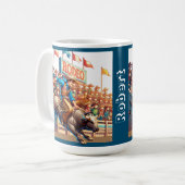 Western Rodeo Cowboy Bull Reiten Custom Kaffeetasse (Vorderseite Links)