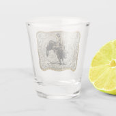Western Rodeo Cowboy Bull Riding Gürtel Schnalle Schnapsglas (Rückseite)