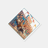 Western Rodeo Cowboy Bull Riding Serviette (Ecke)