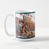 Western Rodeo Cowboy Calf Roping Custom Kaffeetasse (Links)