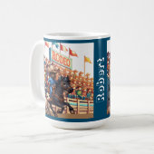 Western Rodeo Cowboy Calf Roping Custom Kaffeetasse (Vorderseite Links)
