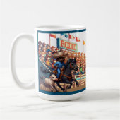 Western Rodeo Cowboy Calf Roping Custom Kaffeetasse (Links)