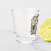 Western Rodeo Cowboy Calf Roping Gürtelschnalle Schnapsglas (Links)