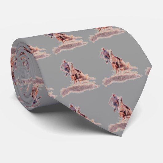 Western Rodeo Cowboy Calf Roping Necktie Krawatte (Gerollt)