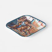 Western Rodeo Cowboy Calf Roping Pappteller (Gewinkelt)