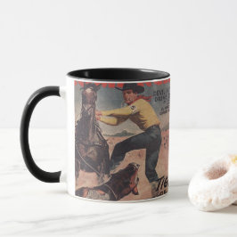 Western Rodeo Cowboy Calf Roping Rodeo Romance Tasse