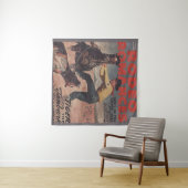 Western Rodeo Cowboy Calf Roping Rodeo Romance Wandteppich (Beispiel (Horizontal))