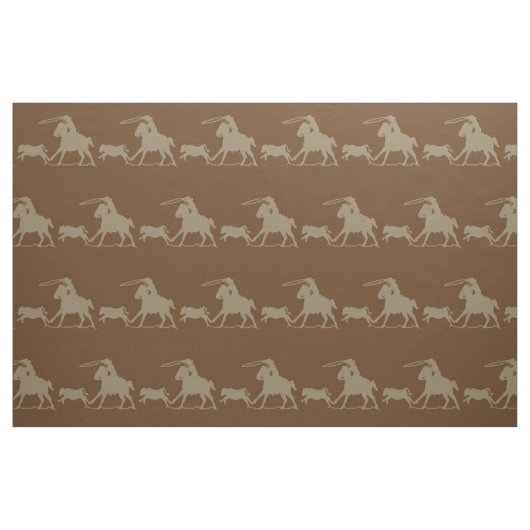 Western Rodeo Cowboy Calf Roping Stoff (Fat Quarter (45,7 x 55,9 cm))