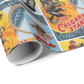 Western-Rodeo-Cowboy-Collagen-Druck Geschenkpapier (Rolleneckpunkt)