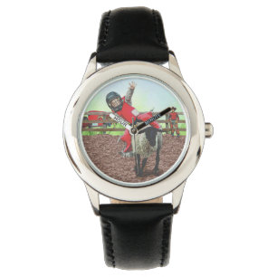 Western Rodeo Cowboy Cowgirl Mutton Busting Armbanduhr