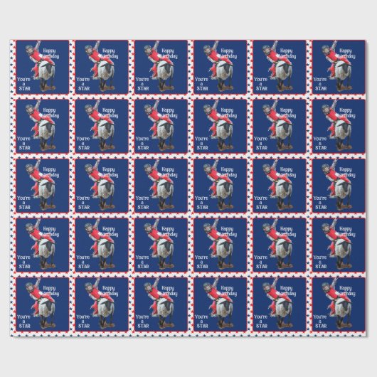 Western Rodeo Cowboy Cowgirl Mutton Busting Birthd Geschenkpapier (Flach)