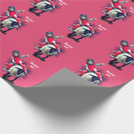 Western Rodeo Cowboy Cowgirl Mutton Busting Geschenkpapier