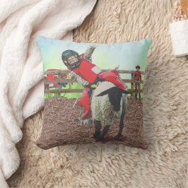 Western Rodeo Cowboy Cowgirl Mutton Busting Kissen