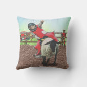 Western Rodeo Cowboy Cowgirl Mutton Busting Kissen (Rückseite)
