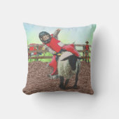 Western Rodeo Cowboy Cowgirl Mutton Busting Kissen (Vorderseite)