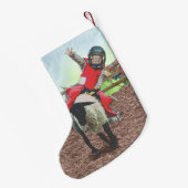 Western Rodeo Cowboy Cowgirl Mutton Busting Kleiner Weihnachtsstrumpf (Rückseite (Hängend))