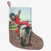 Western Rodeo Cowboy Cowgirl Mutton Busting Kleiner Weihnachtsstrumpf (Vorderseite)