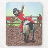 Western Rodeo Cowboy Cowgirl Mutton Busting Mousepad (Vorne)