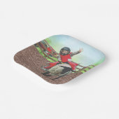 Western Rodeo Cowboy Cowgirl Mutton Busting Pappteller (Gewinkelt)