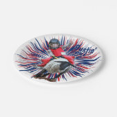 Western Rodeo Cowboy Cowgirl Mutton Busting Pappteller (Schrägansicht)