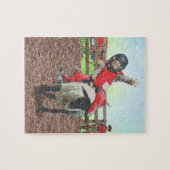 Western Rodeo Cowboy Cowgirl Mutton Busting Puzzle (Horizontal)