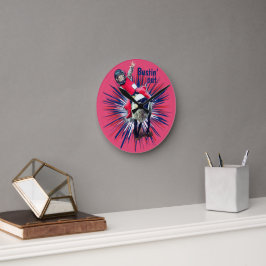 Western Rodeo Cowboy Cowgirl Mutton Busting Runde Wanduhr