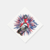 Western Rodeo Cowboy Cowgirl Mutton Busting Serviette (Ecke)