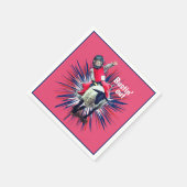 Western Rodeo Cowboy Cowgirl Mutton Busting Serviette (Ecke)