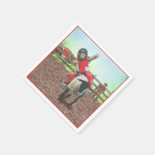 Western Rodeo Cowboy Cowgirl Mutton Busting Serviette (Ecke)