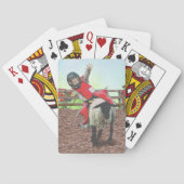 Western Rodeo Cowboy Cowgirl Mutton Busting Spielkarten (Rückseite)