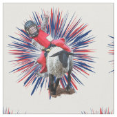 Western Rodeo Cowboy Cowgirl Mutton Busting Stoff (Nahaufnahme)
