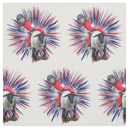 Western Rodeo Cowboy Cowgirl Mutton Busting Stoff (Muster)