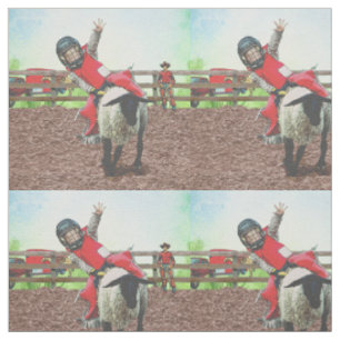 Western Rodeo Cowboy Cowgirl Mutton Busting Stoff