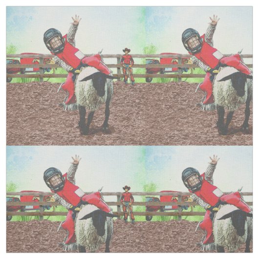 Western Rodeo Cowboy Cowgirl Mutton Busting Stoff (Muster)