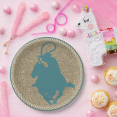 Western Rodeo Cowboy Cowgirl Roping Pappteller (Party)