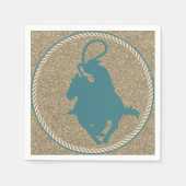 Western Rodeo Cowboy Cowgirl Roping Serviette (Vorderseite)