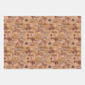 Western Rodeo Cowboy Cowhand 6 Shooter Geschenkpapier Set (Vorderseite 3)