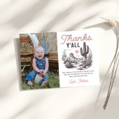 Western Rodeo Cowboy Geburtstag Danke Karte