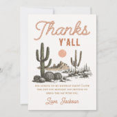 Western Rodeo Cowboy Geburtstag Danke Karte (Vorderseite)