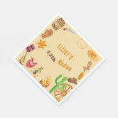 Western Rodeo Cowboy Geburtstag Serviette (Ecke)