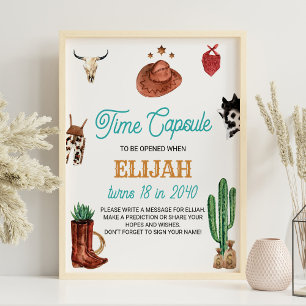 Western Rodeo Cowboy Geburtstag Zeitschrift Kapsel Poster