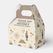 Western Rodeo Cowboy Geburtstagsparty Geschenkschachtel (Rückseite)