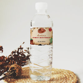 Western Rodeo Cowboy Geburtstagswasser Wasserflaschenetikett